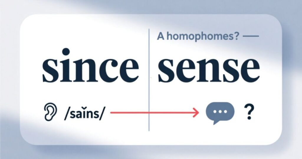 Are since and sense homophones