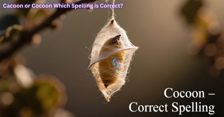 Cacoon or Cocoon Which Spelling is Correct