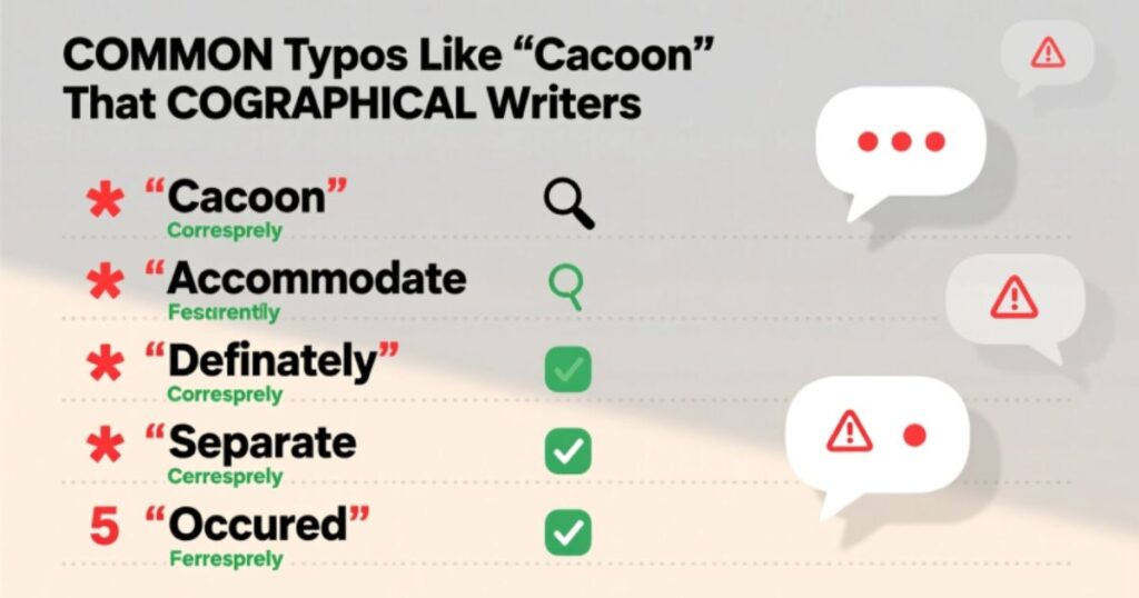 Common Typos Like Cacoon That Confuse Writers