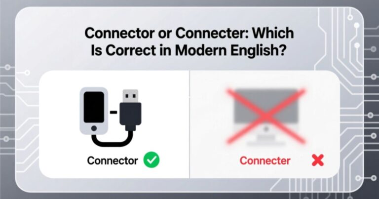 Connector or Connecter: Which is Correct in Modern English?