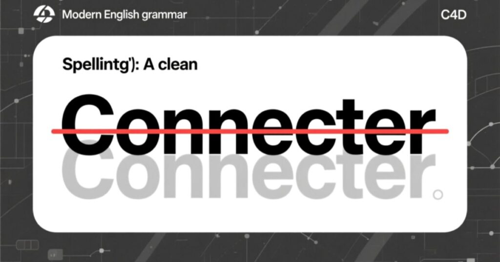 Connector or Connecter Which is Correct in Modern English Grammar
