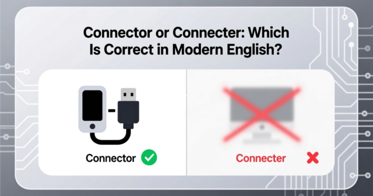 Connector or Connecter: Which is Correct in Modern English?
