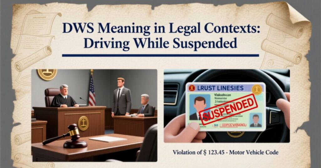 DWS Meaning in Legal Contexts: Driving While Suspended