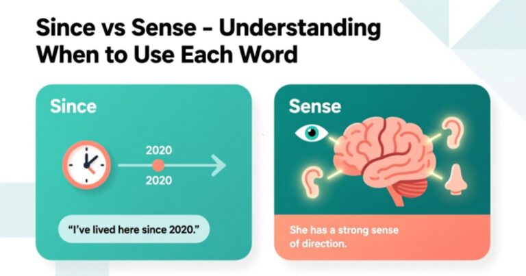 Since vs Sense Understanding When to Use Each Word