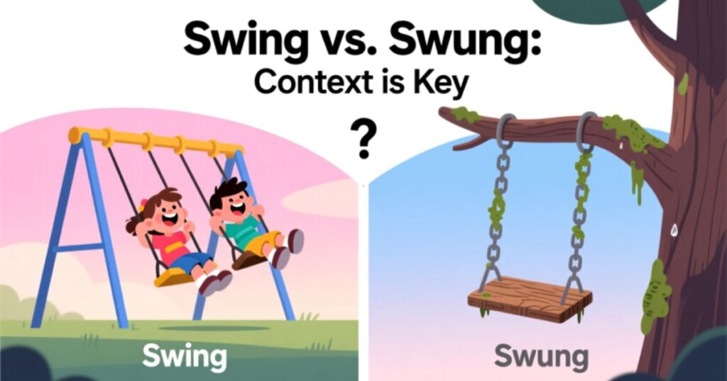 Swing vs. Swung: Context is Key