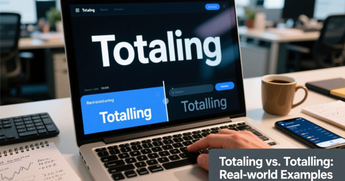 Totaling vs. Totalling Real-world Examples Totaling in Action