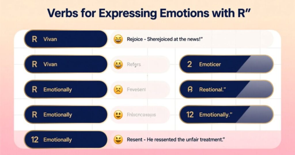 Verbs for Expressing Emotions with R
