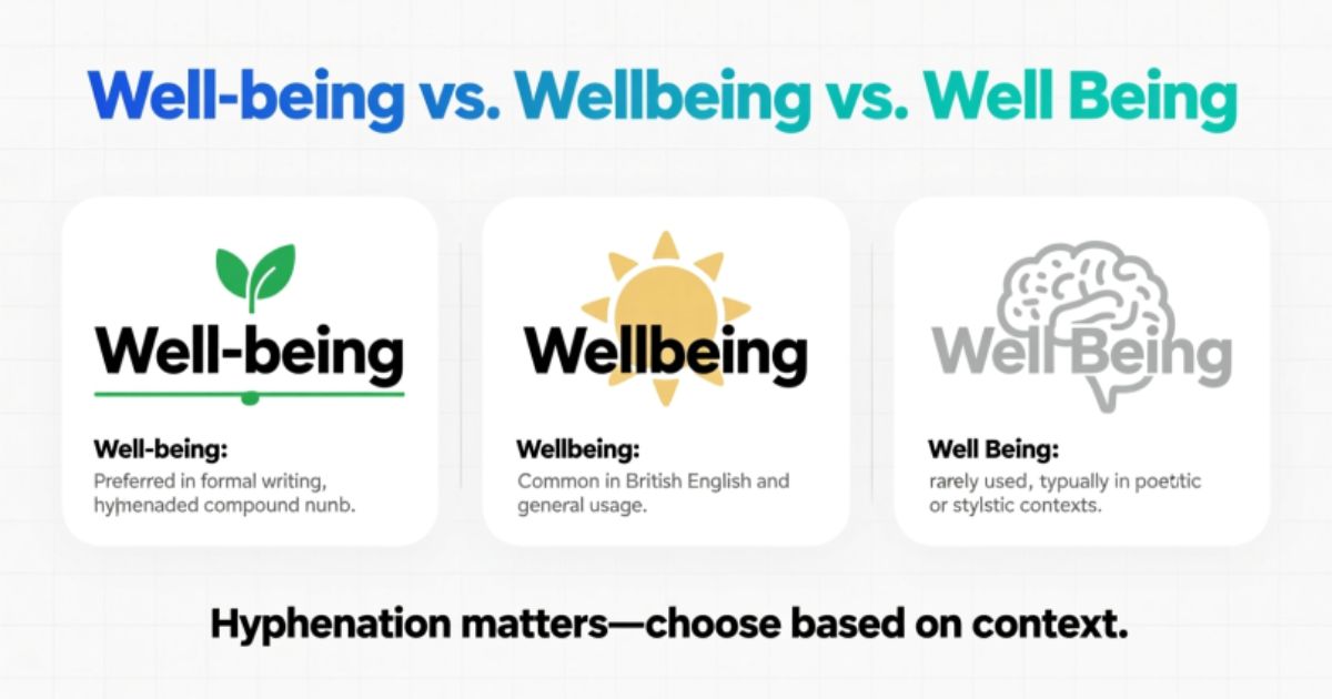 Well-being vs. Wellbeing vs. Well Being