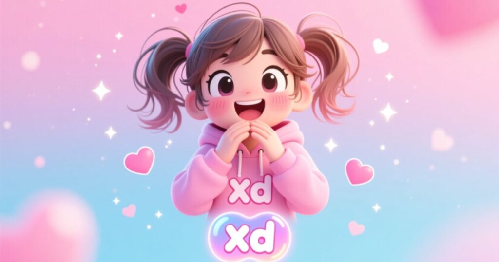 Xd meaning in texts and other social use from a girl