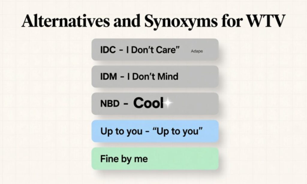Alternatives and Synonyms for WTV