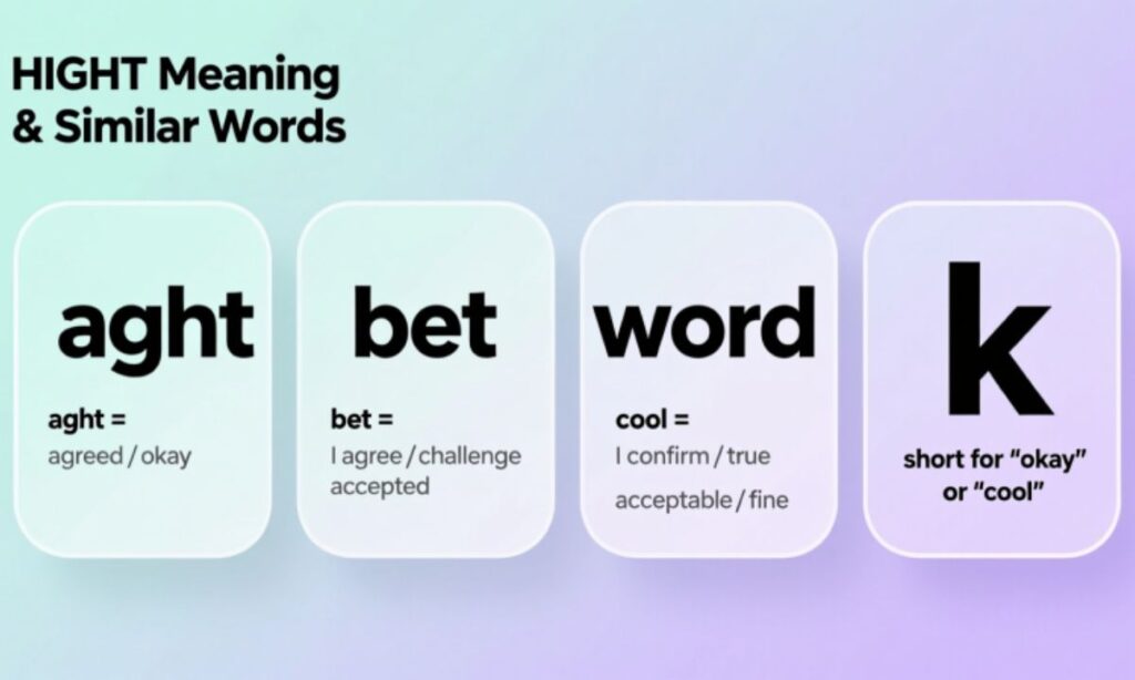 IGHT Meaning and Similar Words