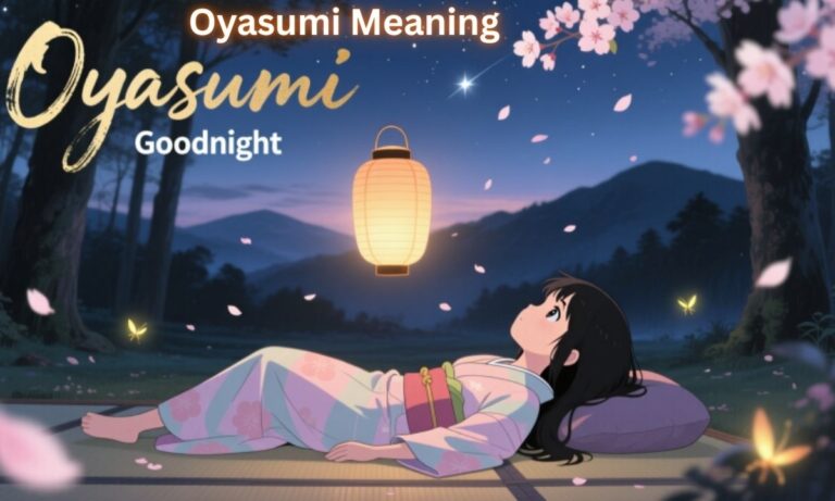 Oyasumi Meaning: Goodnight