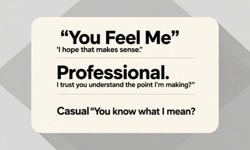 Polite, Professional, and Casual Alternatives to YFM You Feel Me