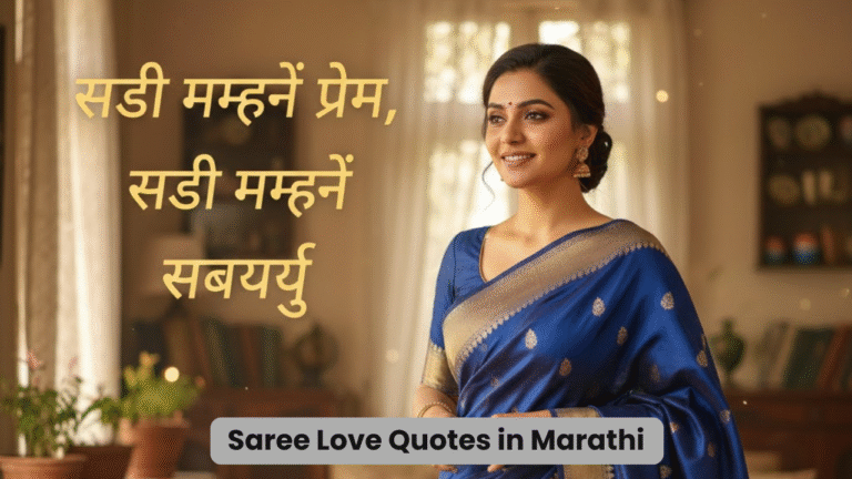 Saree Love Quotes in Marathi