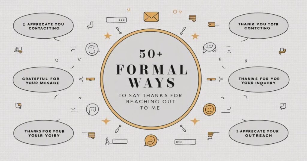 50+ Formal Ways to Say “Thank You for Reaching Out to Me”