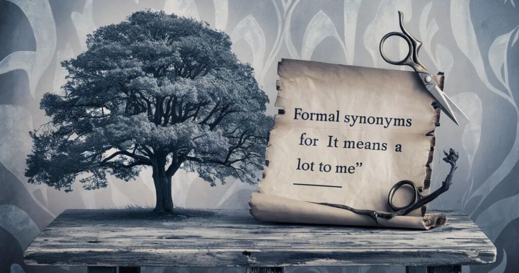 Formal Synonyms for “It Means a Lot to Me”