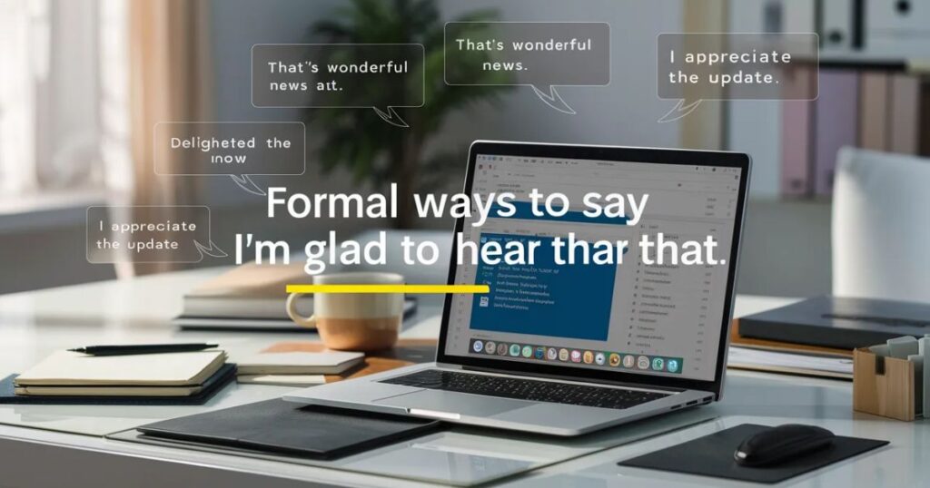 Formal Ways to Say “I’m Glad to Hear That”