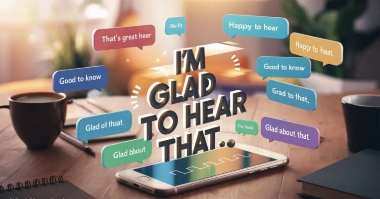 I’m Glad to Hear That