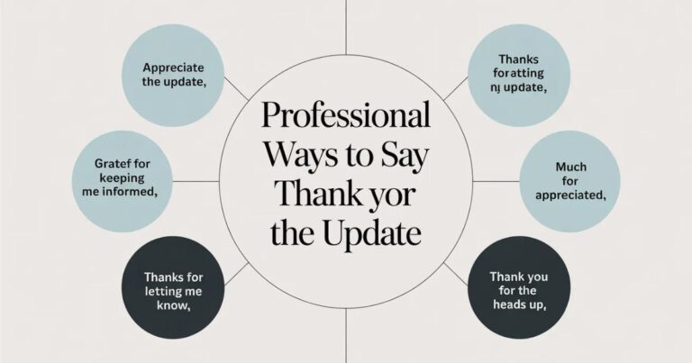 Thank You for the Update