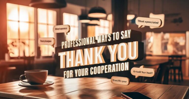 Thank You for Your Cooperation