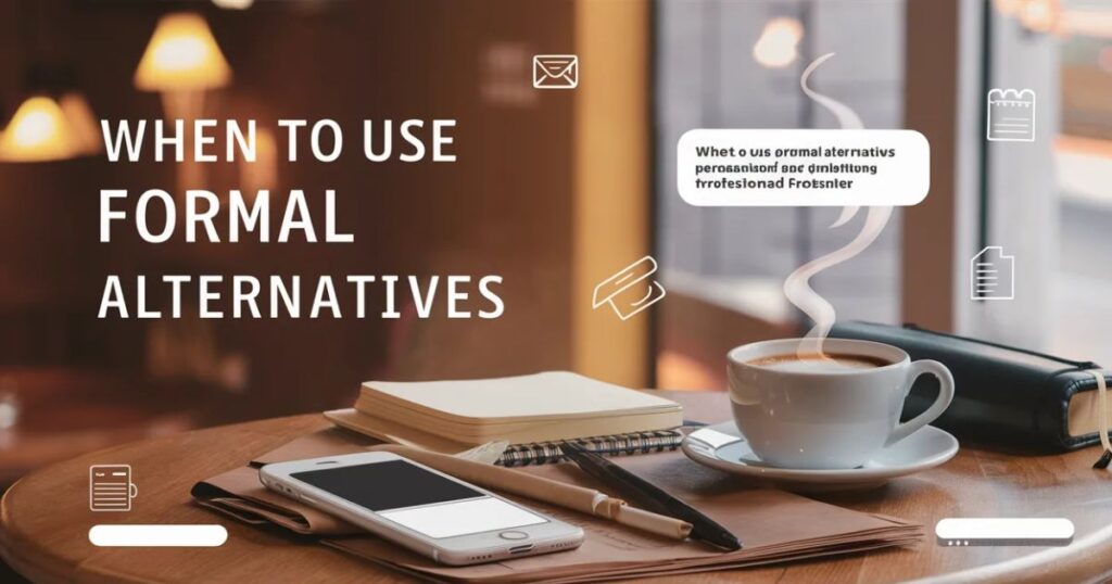 When to Use Formal Alternatives